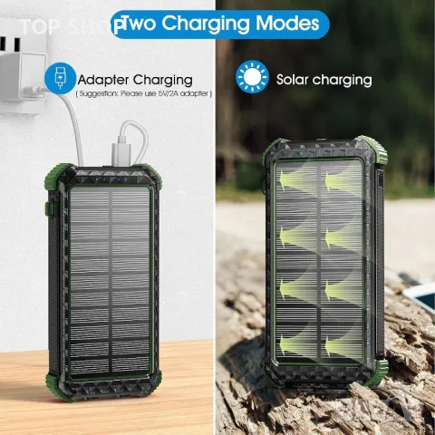 Solar Power Bank 30000mAh, снимка 7 - Външни батерии - 48669122