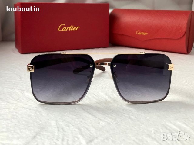 Cartier висок клас мъжки слънчеви очила с дървени дръжки, снимка 4 - Слънчеви и диоптрични очила - 42092535