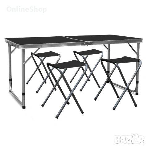 Сгъваема къмпинг маса с 4 стола, снимка 6 - Къмпинг мебели - 53263603