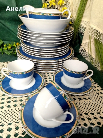 Winterling Bavaria дебел кобалтов кант, снимка 2 - Чинии - 52611706