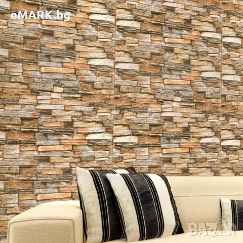 3D самозалепващи тапети наподобяващи камък с дебелина 5 мм - модел 1, снимка 1