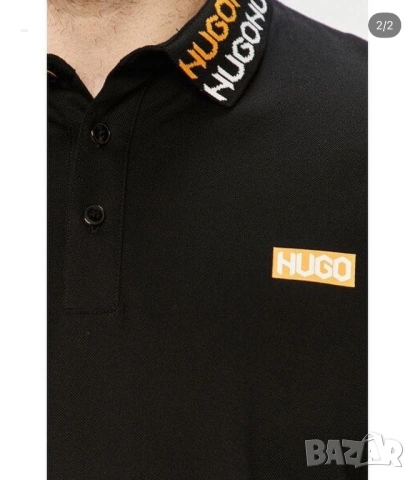 Тениска с яка Hugo boss, снимка 2 - Тениски - 53396982