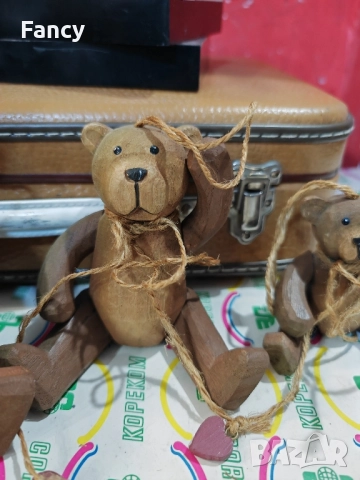 Ръчно изработени дървени мечета, снимка 4 - Антикварни и старинни предмети - 52481462