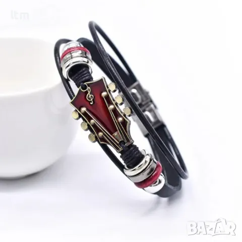 Ретро гривна с китара, снимка 3 - Гривни - 49630121