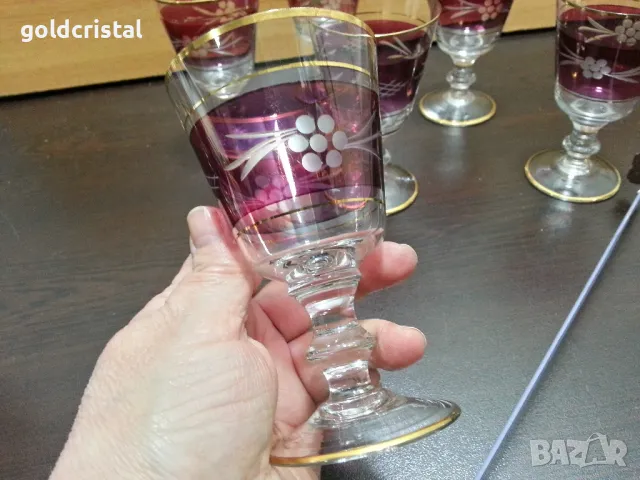 ретро стъклени чаши , снимка 4 - Антикварни и старинни предмети - 49016922
