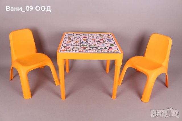 Сет детска маса с 2 столчета, снимка 2 - Маси - 40442198