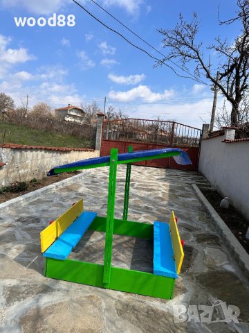 Детски пясъчник с пейки и капак, снимка 13 - Градински мебели, декорация  - 28644185