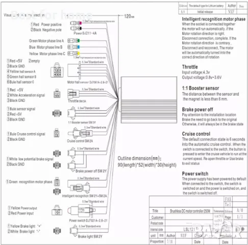 Контролер за ел. скутер/ тротинетка/ мотор Brainpower 350W DC30/42V Модел KSLA19, снимка 3 - Скейтборд, ховърборд, уейвборд - 50173894