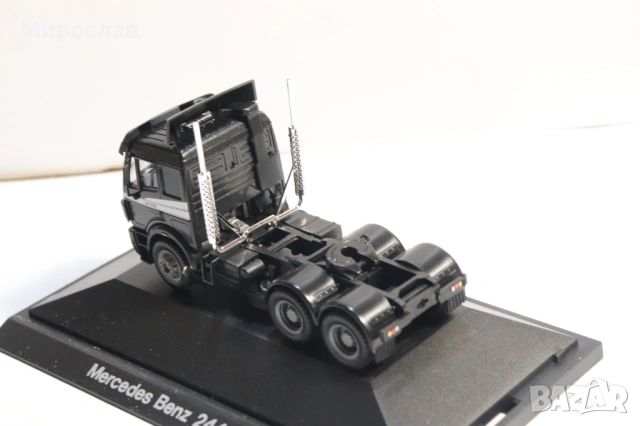 HERPA H0 1/87 MERCEDES BENZ 2448 ВЛЕКАЧ КАМИОН КОЛИЧКА МОДЕЛ, снимка 7 - Колекции - 53570940