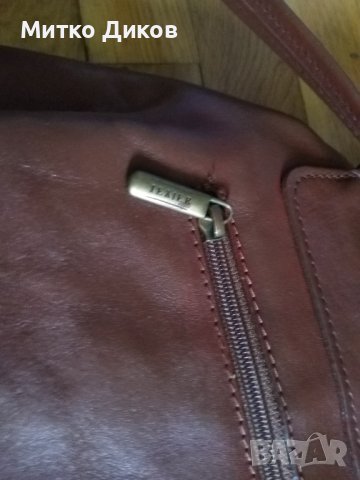 Texier made in France vintage маркова раница дебела естествена кожа 31х27х10см, снимка 14 - Чанти - 42704256