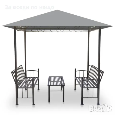 Градинска Шатра С Маса И Пейки 2,5x1,5x2,4 м Антрацит Код P581, снимка 3 - Градински мебели, декорация  - 50426725