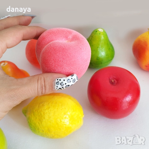 6084 Мини комплект изкуствени плодове за украса, 12 броя, снимка 4 - Изкуствени цветя - 51708760