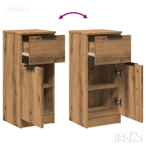 vidaXL Шкафове 2 бр. дъб Artisan 30x30x70 cm Инженерна дървесина, снимка 9 - Бюфети - 56148353