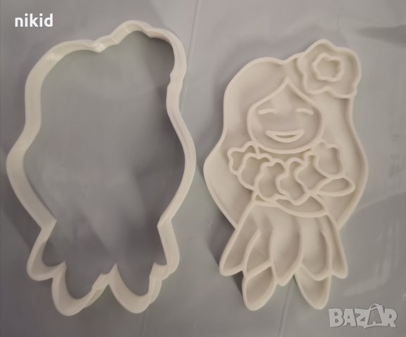 Момиче Хавайка Хавайско Тропическо парти пластмасов резец форма фондан тесто бисквитки, снимка 4 - Форми - 33775871