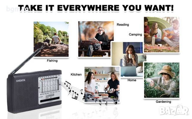 XHDATA D-219 World Band радиоприемник, снимка 7 - Радиокасетофони, транзистори - 41904027