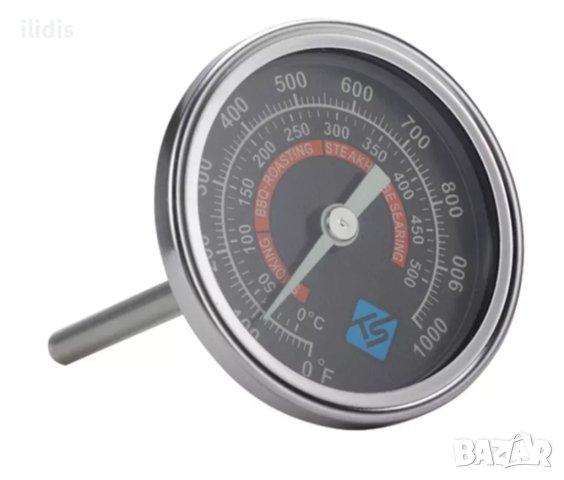  Термометър за грил, барбекю и камина от-20   до 550 градуса по целзий широкообхватен, снимка 2 - Барбекюта - 42377216