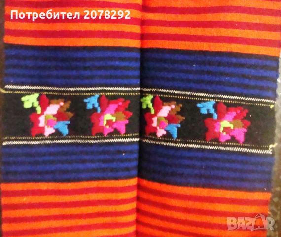 Пет ръчно тъкани стари вълнени покривки, снимка 4 - Покривки за маси - 50938458