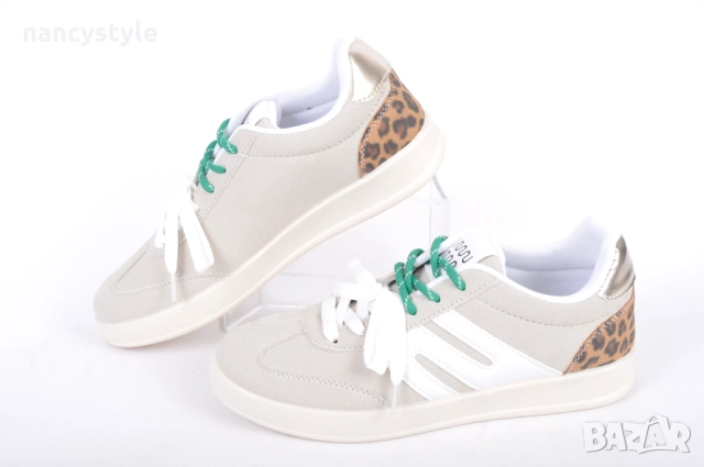 НОВО! Ниски спортни дамски кецове - Два цвята, снимка 6 - Кецове - 51688667