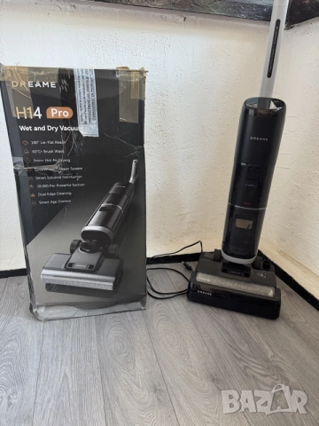 Безжична Прахосмукачка и Моп за Сухо и Мокро Почистване Dreame H14 PRO 19600Pa, 180° Самопочистване!