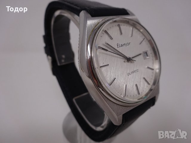 Френски мъжки кварцов часовник FLAMOR, снимка 2 - Мъжки - 41412116