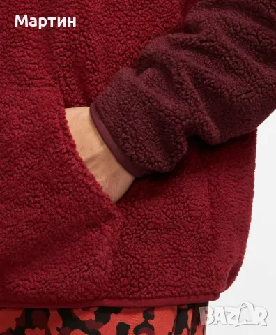 Мъжки суичър Nike Sherpa Night Maroon /Team Red/White - размер S/M, снимка 3 - Спортни дрехи, екипи - 47575447