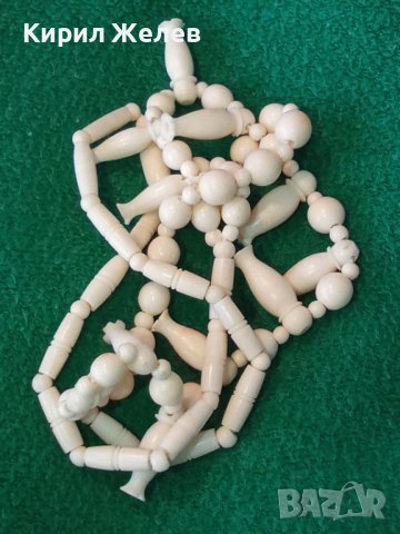 СЛОНОВА КОСТ Старо КОЛИЕ ОГЪРЛИЦА ИЗКЛЮЧИТЕЛНО ФИНА РЪЧНА МАЙСТОРСКА ИЗРАБОТКА РЕТРО АРТ БИЖУ 34720, снимка 15 - Антикварни и старинни предмети - 39140227