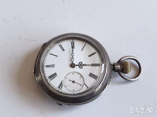 Сребърен джобен часовник, снимка 3 - Антикварни и старинни предмети - 39741578