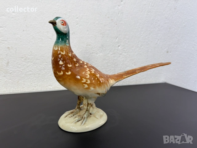 Порцеланова фигура на фазан - Royal Dux. №7946, снимка 2 - Колекции - 53823610