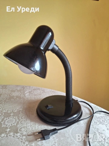 Класическа настолна лампа, черна, снимка 3 - Настолни лампи - 53686163