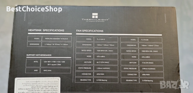 PC Охладител за процесор Thermalright Peerless Assassin 140, снимка 3 - Други - 53531156