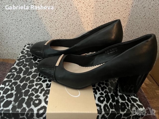 Официални черни обувки, снимка 2 - Дамски обувки на ток - 39024331