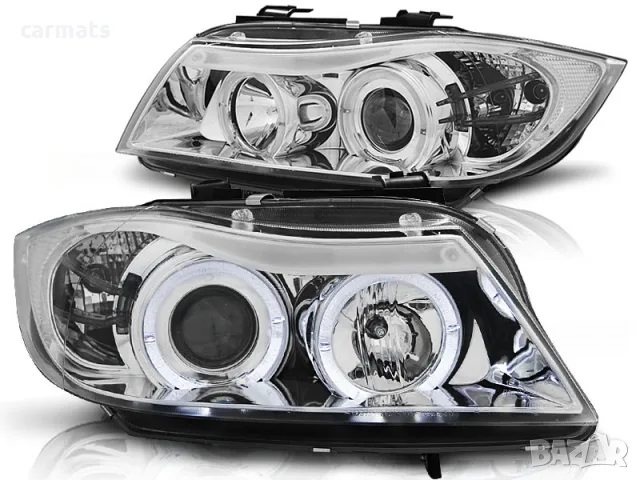 Кристални фарове ANGEL EYES за BMW 3 Серия E90 (2005-2009) - хром