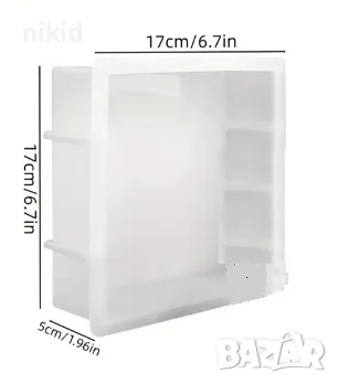 17 см дълбок Квадрат основа форма силиконов молд за шоколад смола гипс кекс торта сладкиш блат