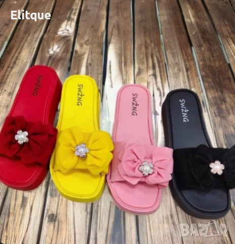 Изтънчени дамски чехли със забележителна панделка за перфектен вид, снимка 6 - Чехли - 52872420