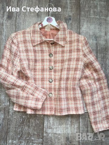 Разкошно  елегантно розово бяло сако букле , снимка 10 - Сака - 42366614