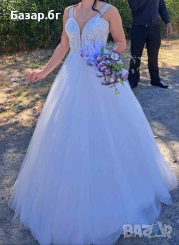 Булченска рокля с обръч и воал , снимка 4 - Рокли - 41936858