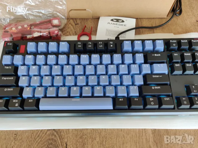 Геймърска механична клавиатура MageGee 87 – Blue/Brown switch - LED , снимка 7 - Клавиатури и мишки - 47919444