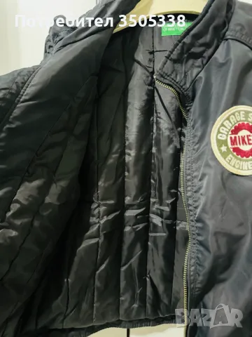Подплатено яке в стил Biker на United Colors of Benetton за момче , снимка 6 - Детски якета и елеци - 47973194