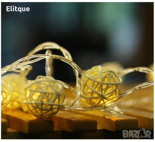 Коледни лампички декорация – крушки с батерии 10 броя "1 цвят ,като на снимките", снимка 8 - Декорация за дома - 52787568