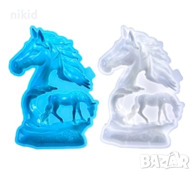 Кон в Кон силиконов молд форма фондан шоколад смола статуетка декор, снимка 2 - Форми - 44298119