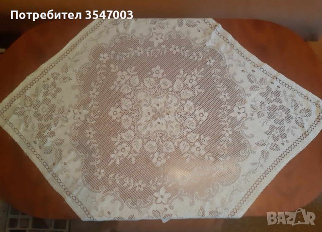 Бяло каре-покривка за маса, снимка 3 - Покривки за маси - 41495258