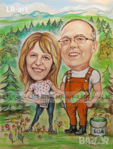 Рисувам ръчно КАРИКАТУРИ, ШАРЖ от снимка по ваш избор, професионално, снимка 2 - Картини - 44366197