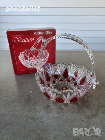 Walther Glas Saturn Satin Rubin Кристална купа с дръжка, снимка 3 - Декорация за дома - 40300975