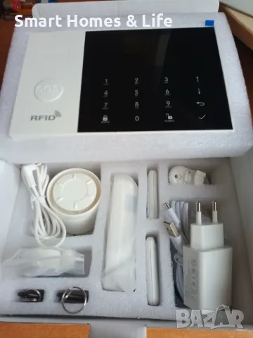 WiFi / GSM Смарт професионална Алармена система + сензор за дим и вода, снимка 2 - Комплекти за видеонаблюдение - 47610058