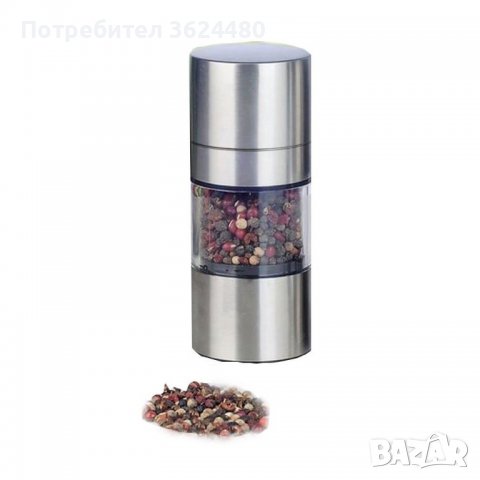 Малка стоманена мелничка за ръчно мелене на черен пипер , снимка 6 - Аксесоари за кухня - 39954540