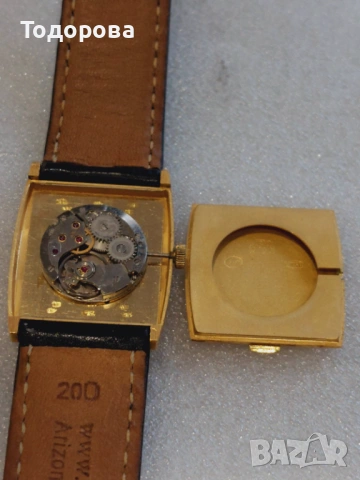 Швейцарски златен 18к часовник от 70те год. на 20 век.Злато 18 грама в 18к.Циферблат злато, снимка 13 - Мъжки - 53394988