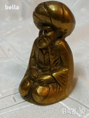 Бронзова фигура на ходжа с височина 9 см.Цена 60 лв, снимка 4 - Антикварни и старинни предмети - 52375600