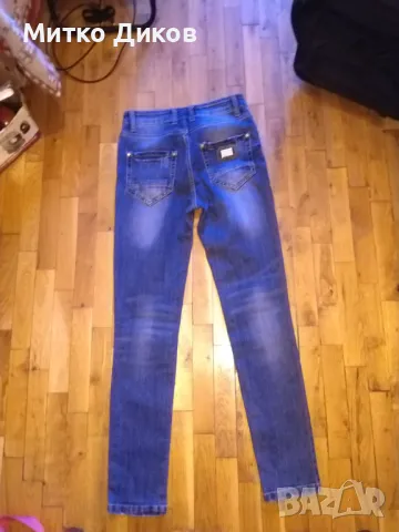 Philipp Plein женски дънки №26 в ханша 36см отгоре додолу 100см като нови, снимка 13 - Дънки - 48884575