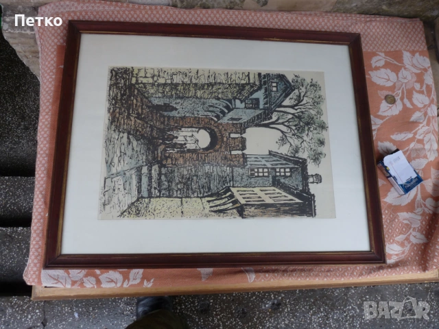 Стара картина  Сузи Аронова  69 / 55 см  , снимка 10 - Антикварни и старинни предмети - 53397399