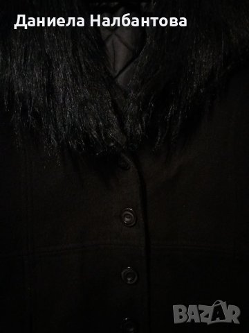 Черно късо палто за макси дами , снимка 4 - Палта, манта - 44717525